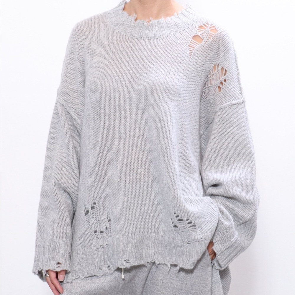 R13 Distressed Cashmere Patti Sweater